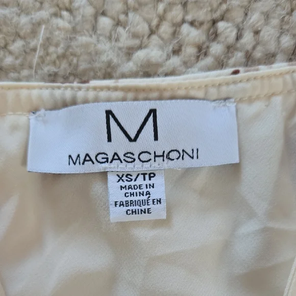 Magaschoni Cream and Brown Floral Camisole - Picture 3 of 7